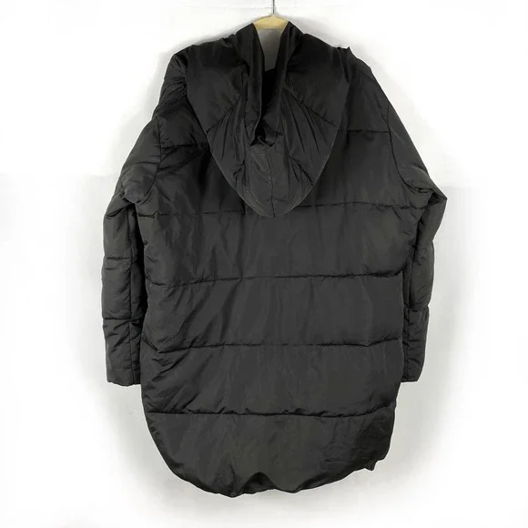 SOLD-NEW Universal Standard Kanda Black Puffer Coat Cocoon, Side Tie Plus - Picture 8 of 10